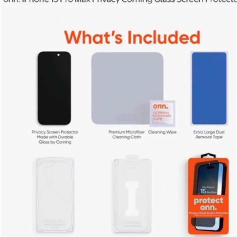 On Running Orange Glass Screen Protector for iPhone 15 Pro